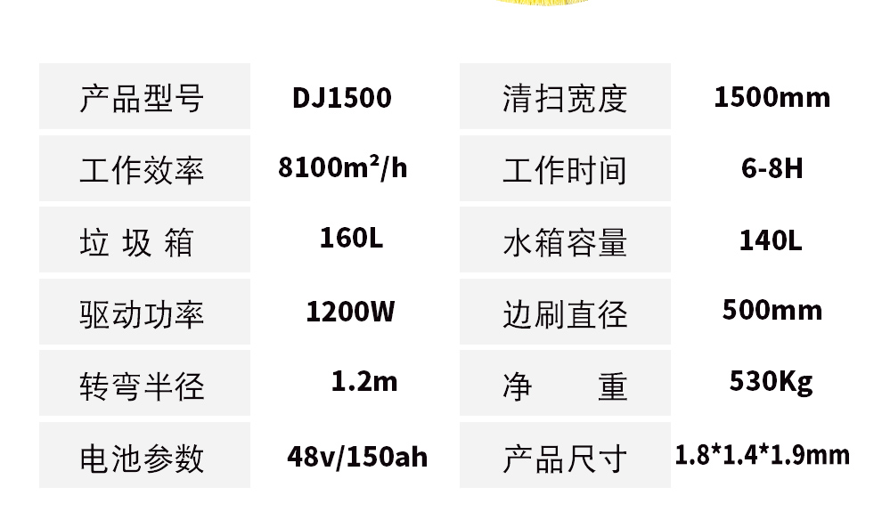 鼎洁盛世DJ1500Z电动扫地车工厂仓库地下车库清扫车详情页_10